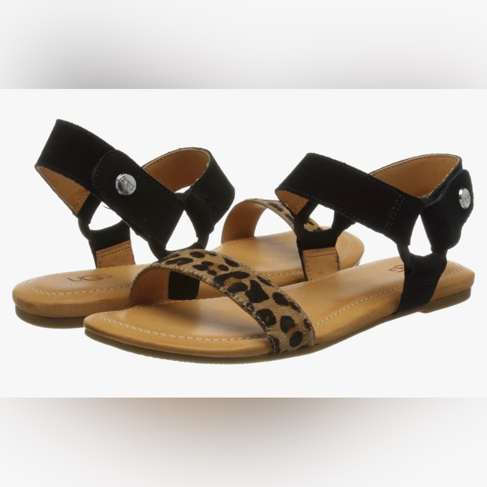 UGG Women's Rynell Leopard Sandals Shoes